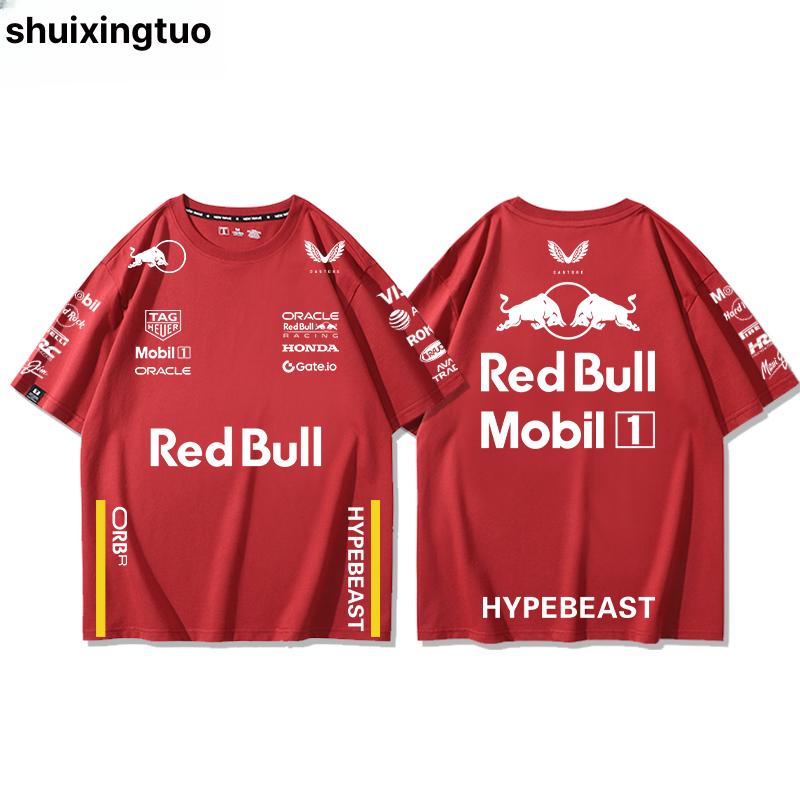 F1 포뮬러 redbull 티셔츠 유니폼 로고 레드불레이싱 동호회 남성 반티 스포츠 - 상세 이미지 4