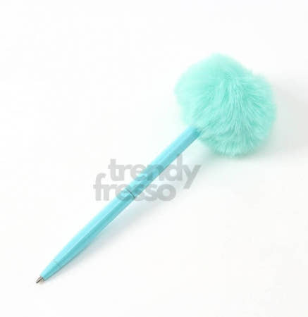 [트렌디프레소협력사]데이슬롯 폼폼 스카이 트위스트 볼펜 2개입 사무실볼펜