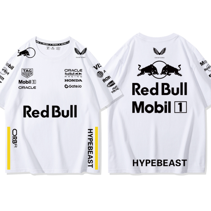 F1 포뮬러 redbull 티셔츠 유니폼 로고 레드불레이싱 동호회 남성 반티 스포츠 - 메인 이미지