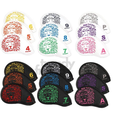 [트렌디프레소협력사]데이슬롯 라이언 아이언카바 캐릭터 자수 골프채카바 골프용품 골프채커버