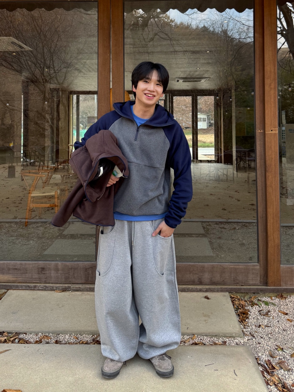 (남녀공용/기모) 벌룬 와이드 밴딩 스웻 팬츠 / 빈티지 스트릿 와이드 츄리닝 조거 바지 - 상세 이미지 4