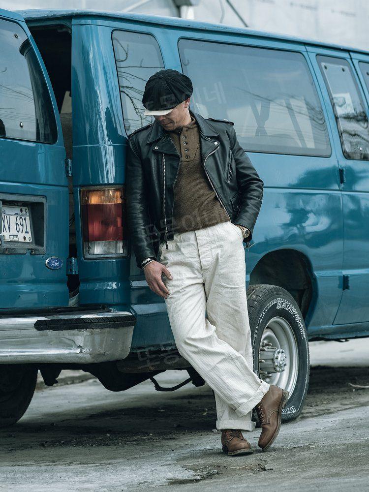브론슨 BRONSON 하이넥 니트 두껍고 두꺼운 터틀넥 가디건 남성용 풀오버 군용 스웨터 검정 S - 상세 이미지 2
