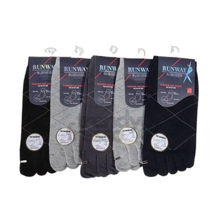 [트렌디프레소협력사]데이슬롯 남성 발가락 스니커즈양말 다이아패턴 5켤레 기능성발가락양말