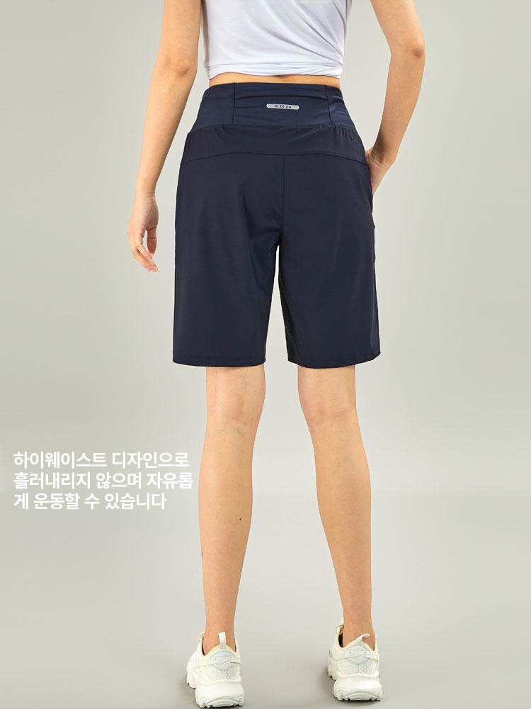 러닝 반바지 5부 휴대폰 보관 주머니 빅사이즈 쿨링 헬스 필라테스 운동복 - 상세 이미지 5