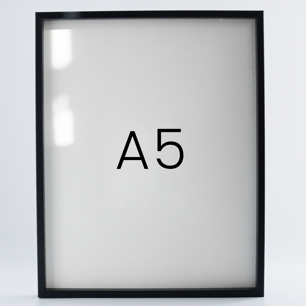 9mm우드심플 원목액자 웨딩 전시회 맞춤 프레임 틀 A5 148x210mm, 블랙 - 상품 이미지