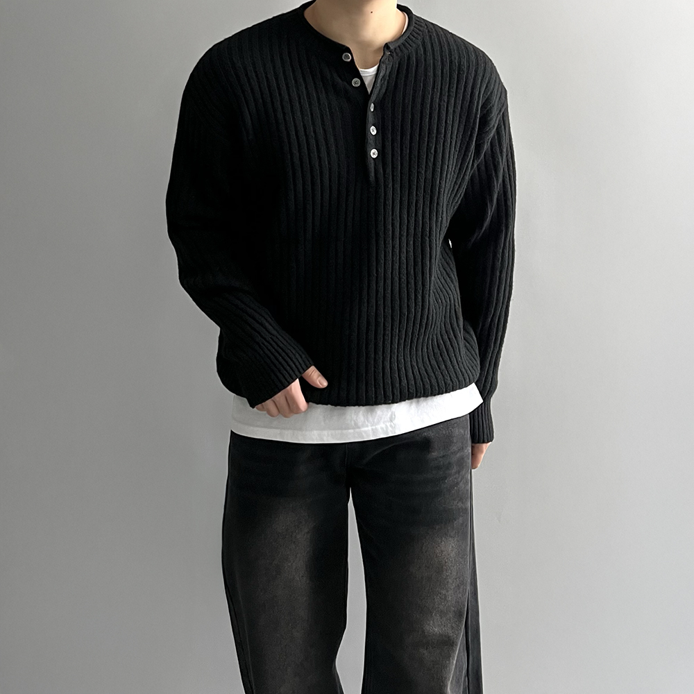 헨리넥니트 워셔블니트 남자오버핏니트 이미지 7