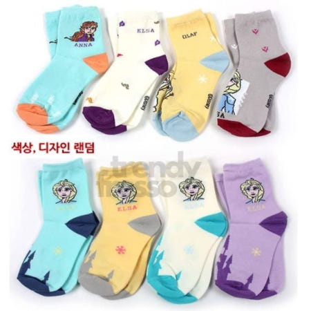 데이슬롯 겨울왕국2 발목양말 3족 여아 학생양말