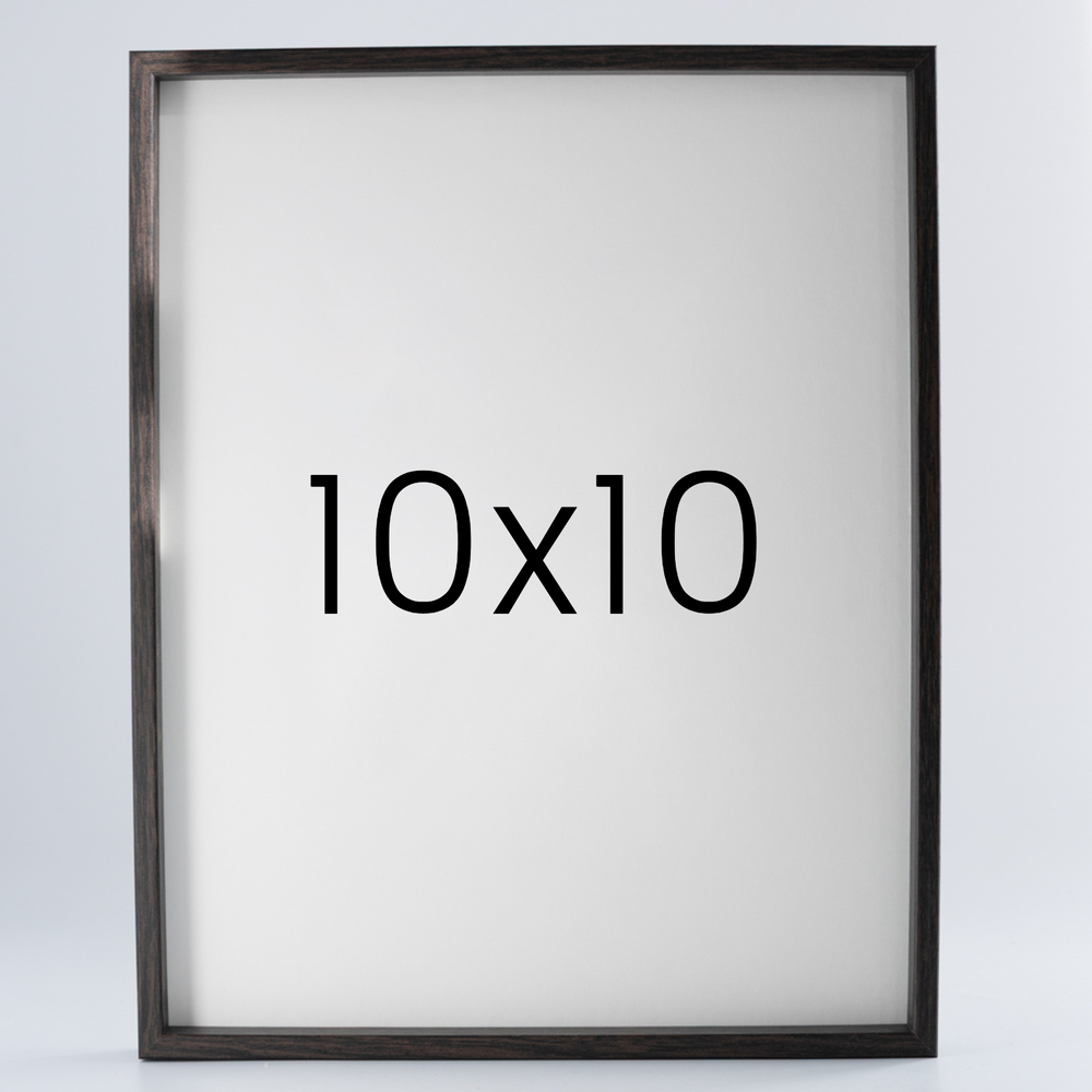 9mm우드심플 원목액자 웨딩 전시회 맞춤 프레임 틀 10x10 254x254mm, 진밤 - 메인 이미지