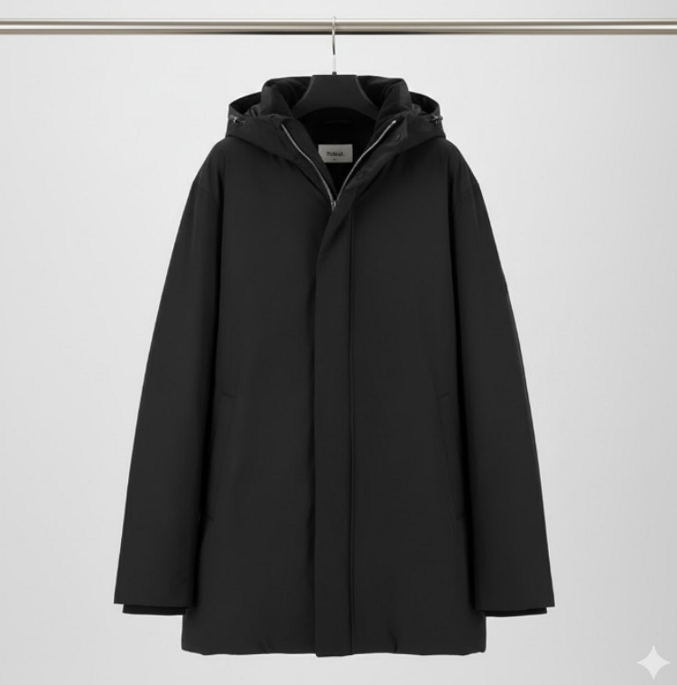 볼빅골프 남성 겨울 프리미엄 단열 바람막이 덕다운 롱다운 롱패딩 점퍼 - 상세 이미지 3