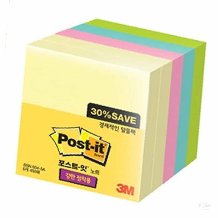 온지니 포스트잇 5A노트 알뜰팩 76mmX76mm 점착메모지 필기메모지