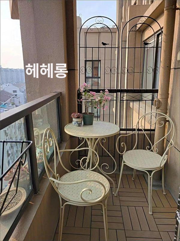 철제 야외 테이블 정원 테라스 벤치 카페 마당 빈티지 세트 - 상세 이미지 3