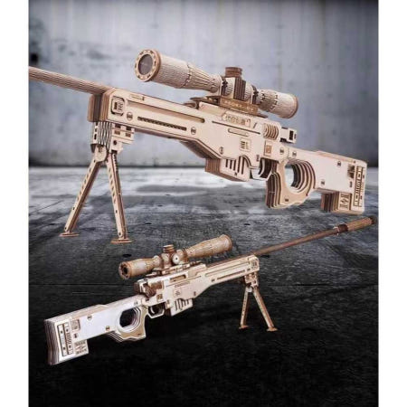 [해외]AWM 에땁 저격총 DIY 카구팔 조립 고무총 3D 퍼즐 너프건