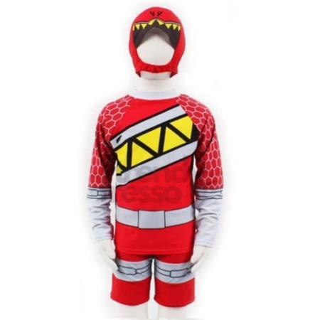 [트렌디프레소협력사]데이슬롯 파워다이노포스 레드레인저 아동수영복 남아수영복