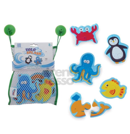 데이슬롯 아기 목욕놀이 바다동물 스티커 아기목욕 톨로스플래시 욕조장난감