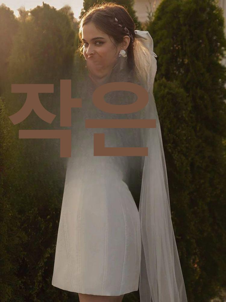 미니 웨딩 드레스 연말 파티 브라이덜샤워 스몰웨딩 - 상세 이미지 5