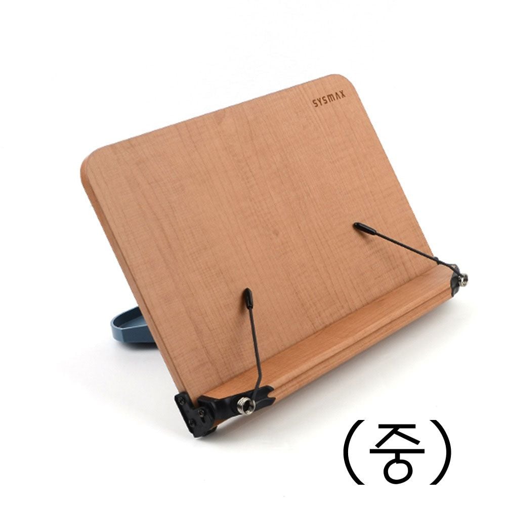 접이식 나무 독서대 (중) 필기모드 독서모드 원터치 - 메인 이미지