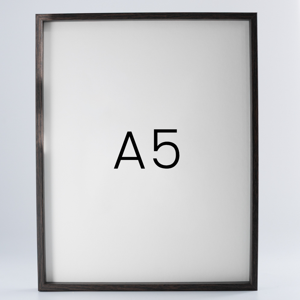 9mm우드심플 원목액자 웨딩 전시회 맞춤 프레임 틀 A5 148x210mm, 진밤 - 상품 이미지