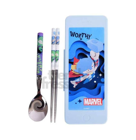 [트렌디프레소협력사]데이슬롯 마블 스마트폰 수저케이스 아동 어린이집수저통 젓가락통