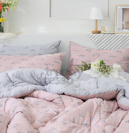 [트렌디프레소협력사]데이슬롯 핑크 보헤 SS 차렵세트 양면차렵이불