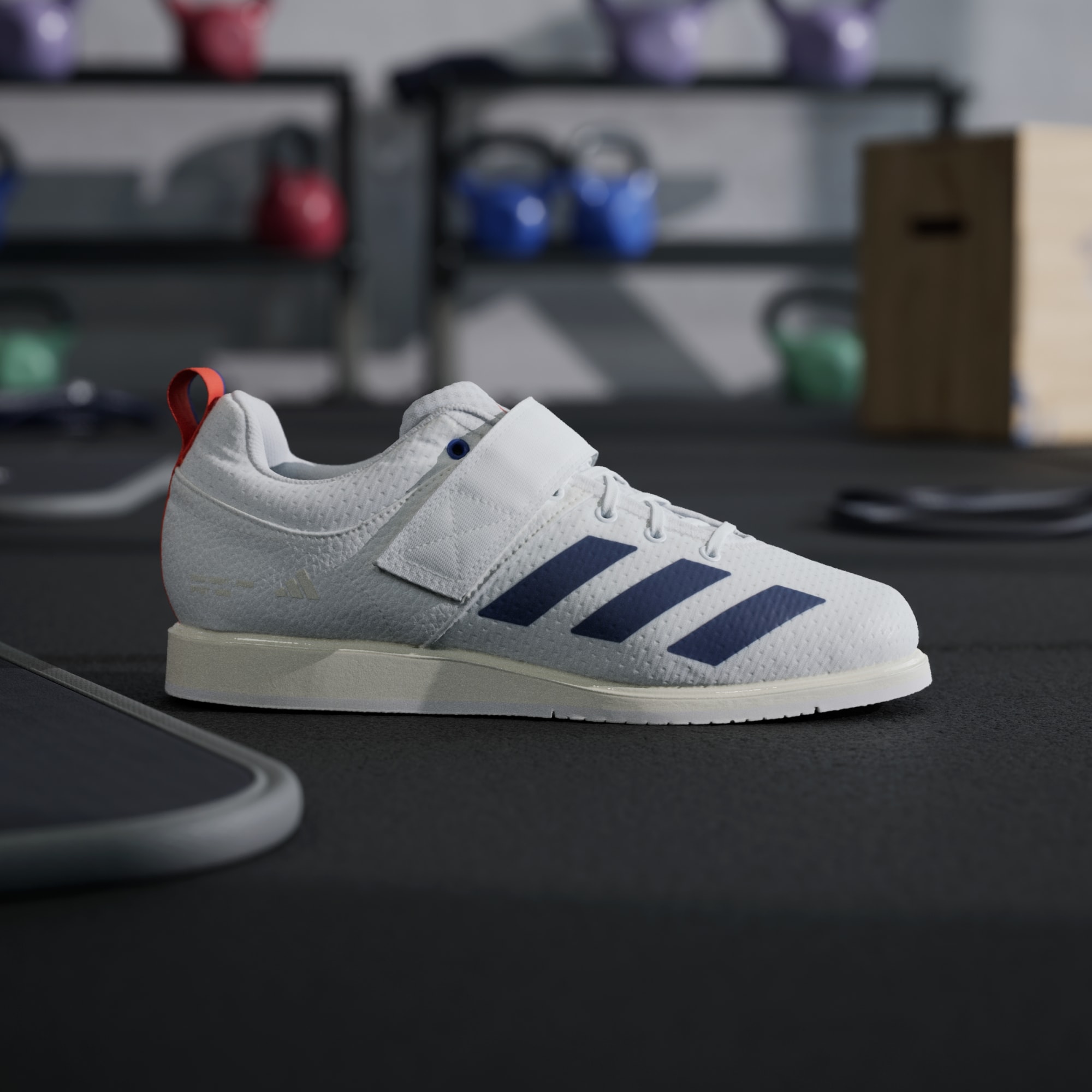 파워리프트5 웨이트 리프팅화 CloudWhite/ DarkBlue, US 12 - 메인 이미지