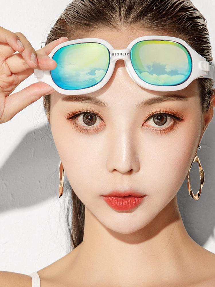 알큰수경 대형 수영장 바다 레저 고글형 물안경 물놀이 미러 - 메인 이미지