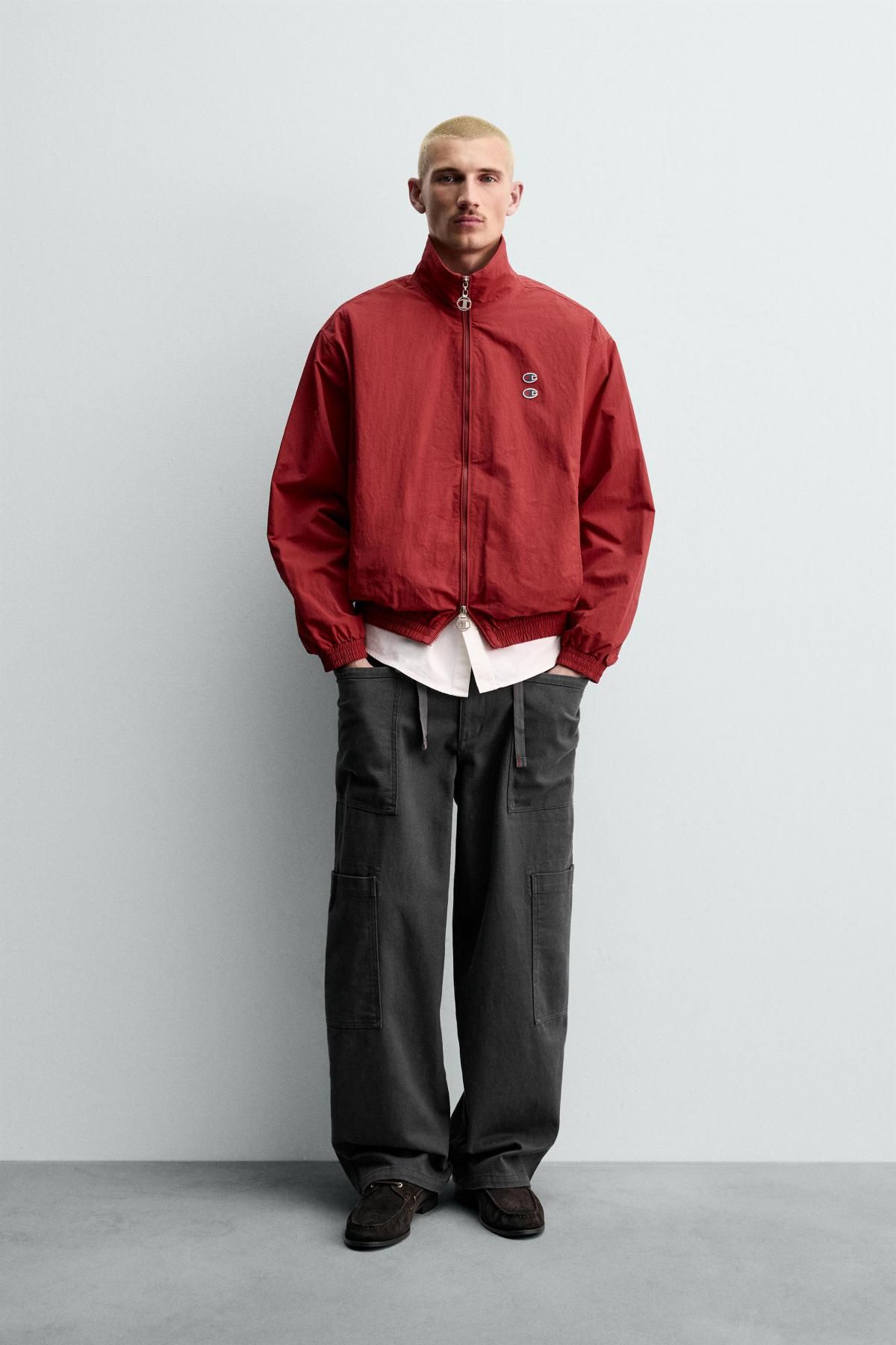 자라 드로우스트링 와이드 카고 팬츠 X 챔피온 4302/328 ANTHRACITE GREY - 상세 이미지 2