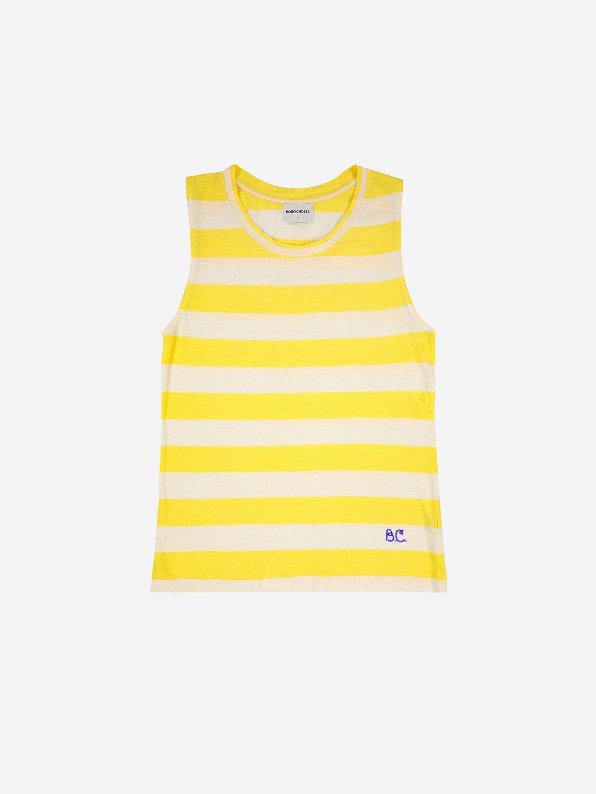 보보쇼즈 오가닉 스트라이프 민소매 옐로우 탱크탑 123AD010 ONE COLOR - 상품 이미지