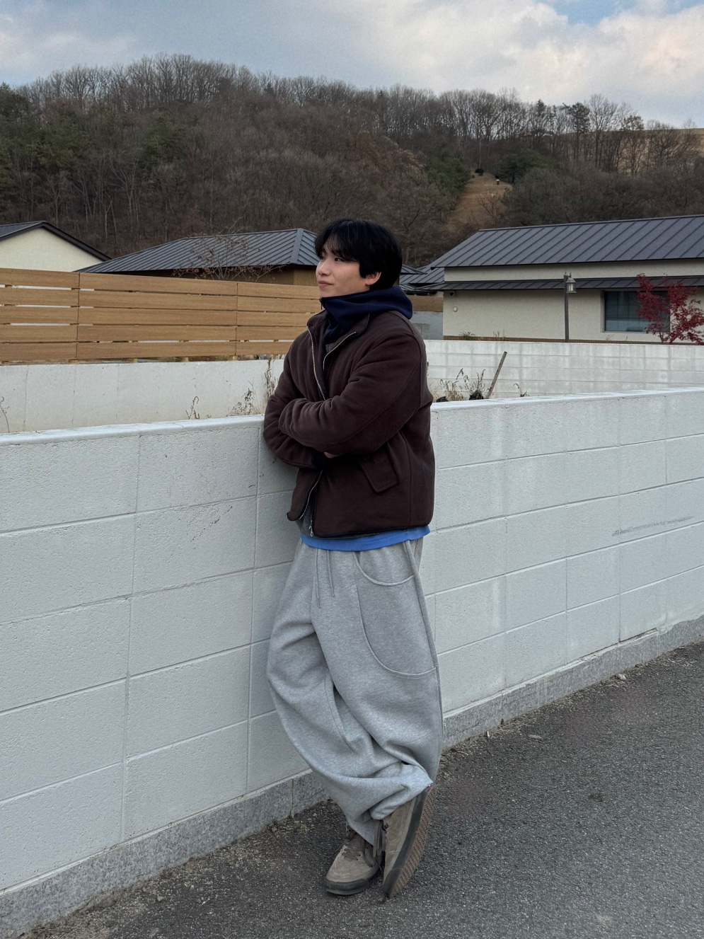 (남녀공용/기모) 벌룬 와이드 밴딩 스웻 팬츠 / 빈티지 스트릿 와이드 츄리닝 조거 바지 이미지 7