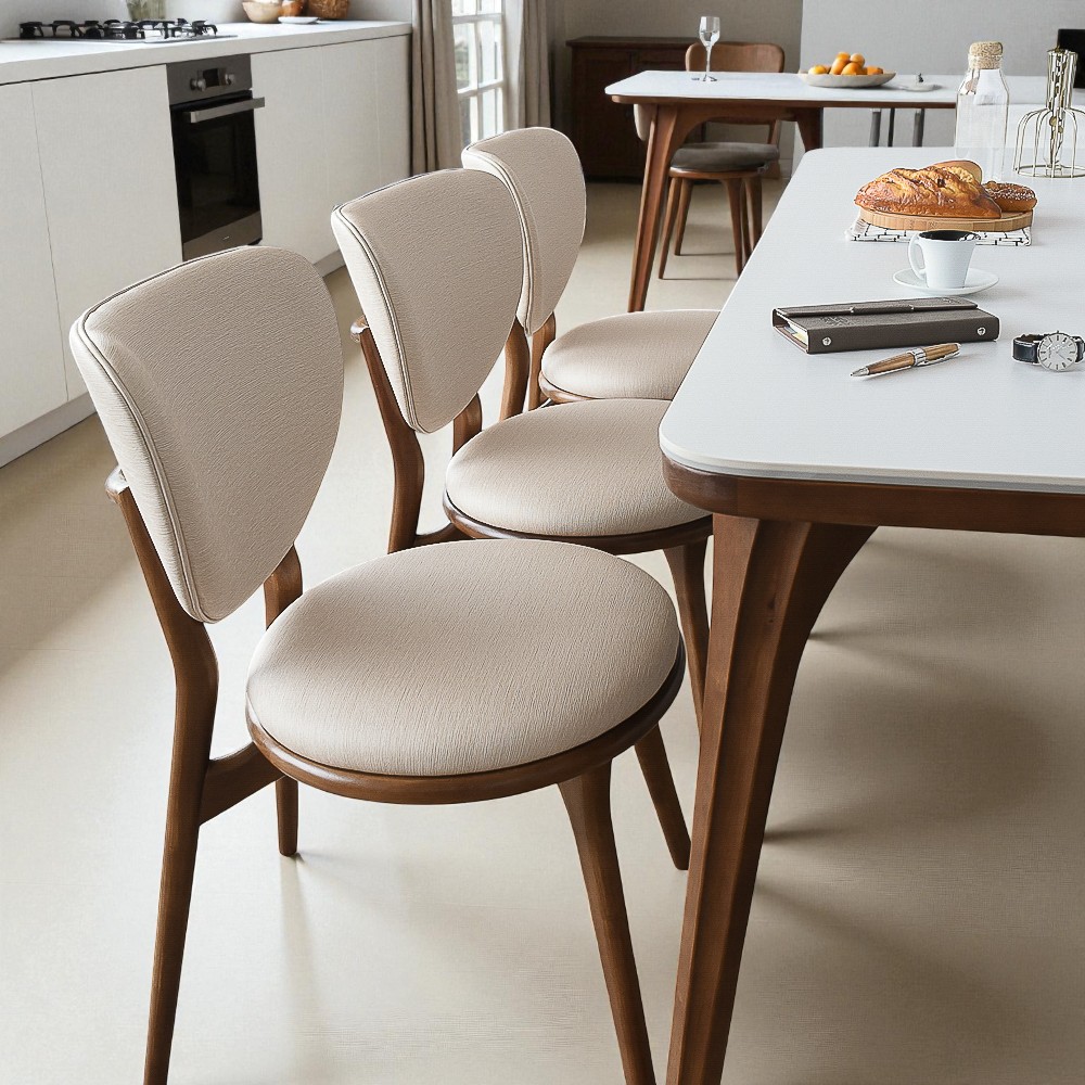 이즈네이처 줄리아 양면 포세린 세라믹식탁 6인용식탁 세트 식탁+의자3+3인벤치1, 2000mm, 월넛브라운