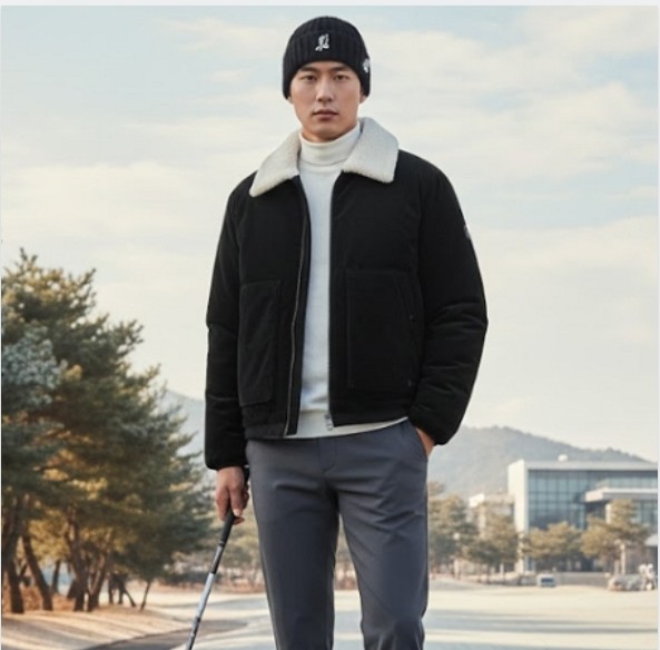 볼빅 남성 겨울 빅 포켓 양털카라 필드룩 골프웨어 덕 다운 점퍼 자켓 - 상품 이미지