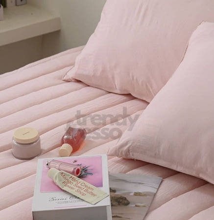 데이슬롯 핑크 누빔 매트리스커버 패밀리 매트커버 매트리스시트