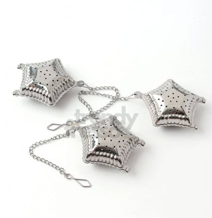 [트렌디프레소협력사]데이슬롯 별 스텐 티인퓨저 3P 티거름망 찻잎거름망 차인퓨저