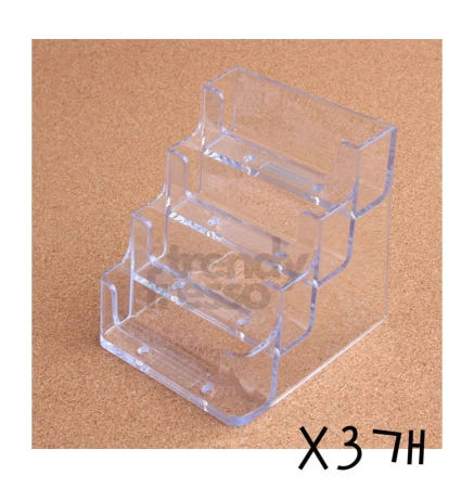 [트렌디프레소협력사]데이슬롯 명함 쿠폰꽂이 X3 아크릴 4단 정리함 4단쿠폰꽂이