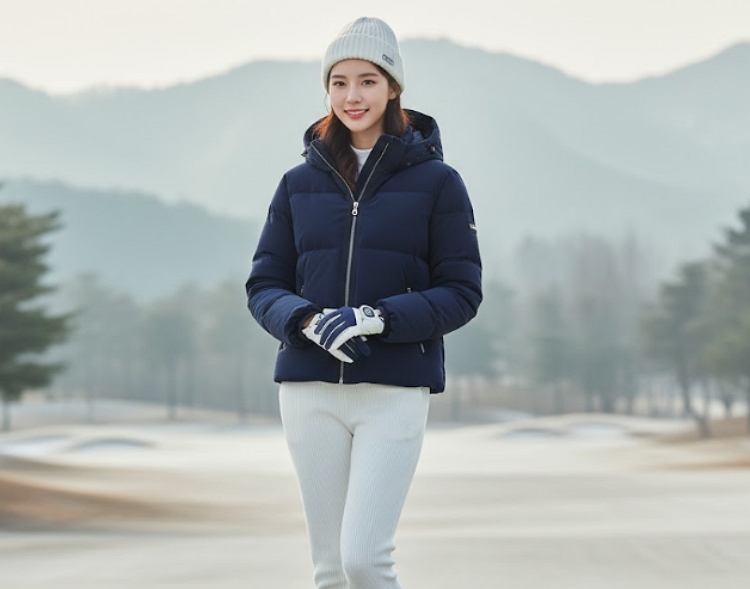 볼빅 여성 겨울 일상 필드룩 슬림핏 골프웨어 숏다운 점퍼 자켓 - 상세 이미지 2