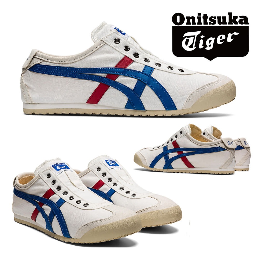 오니츠카타이거 멕시코66 슬립온 WHITE/TRICOLOR 일본직배송 재고 남자 여자 - 상품 이미지