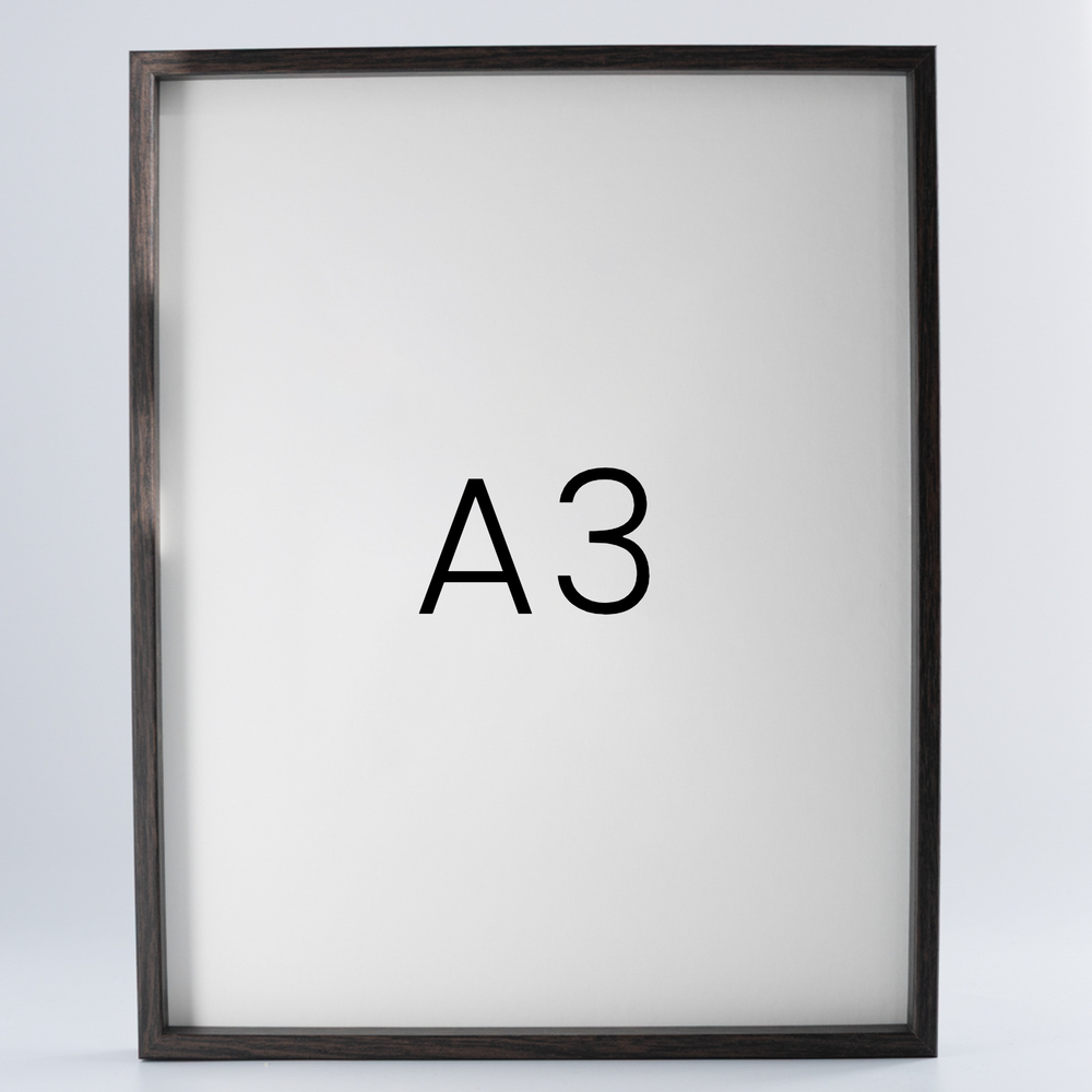 9mm우드심플 원목액자 웨딩 전시회 맞춤 프레임 틀 A3 297x420mm, 진밤