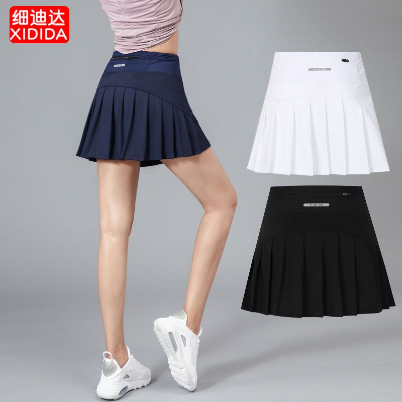 치마바지 플리츠 와이드 배드민턴복 여름 빅사이즈 블랙 M (40~50kg) - 상세 이미지 2