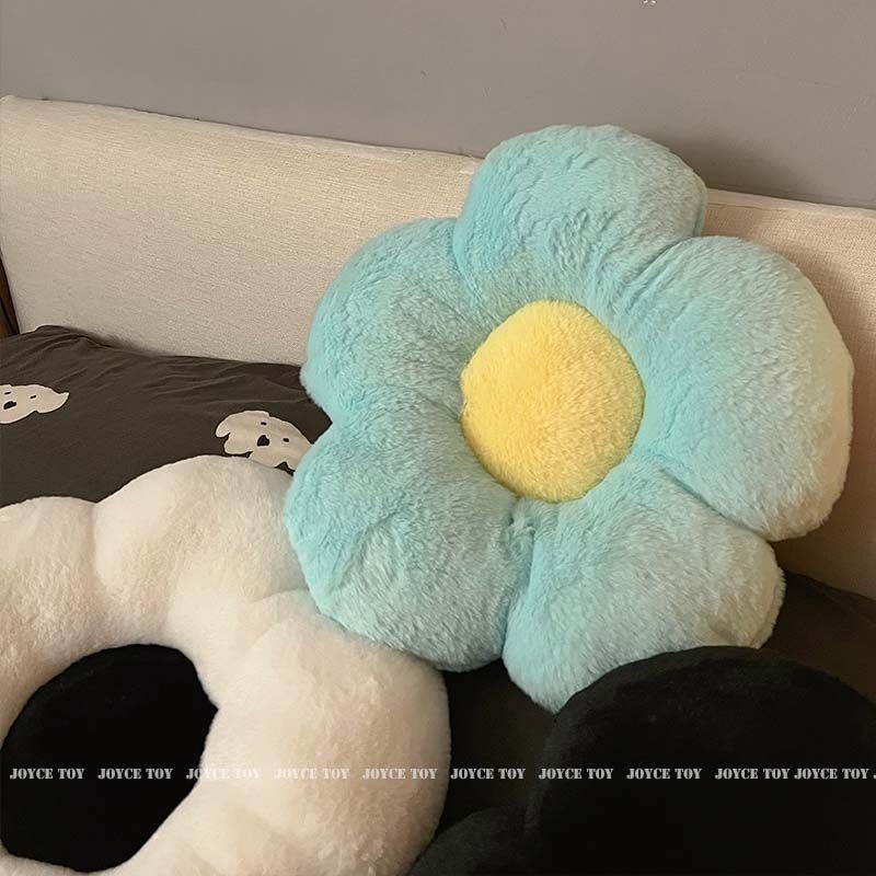 꽃방석 방석 모양 푹신한 식탁 쿠션 쇼파 흰색/블랙 코어 중간 48cm - 상세 이미지 5