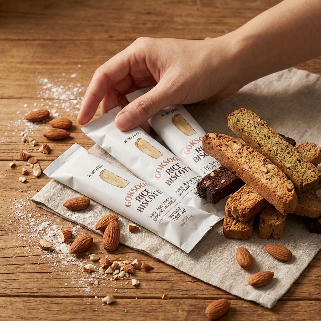 곡순 식물성 비스코티 글루텐프리 비건 쌀쿠키 저당 단백질 간식