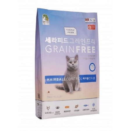 온담샵 고양이 그레인프리 무곡물사료 헤어볼컨트롤 7kg 고양이간식 고양이캔 강아지간식 고양이습식 세라피드