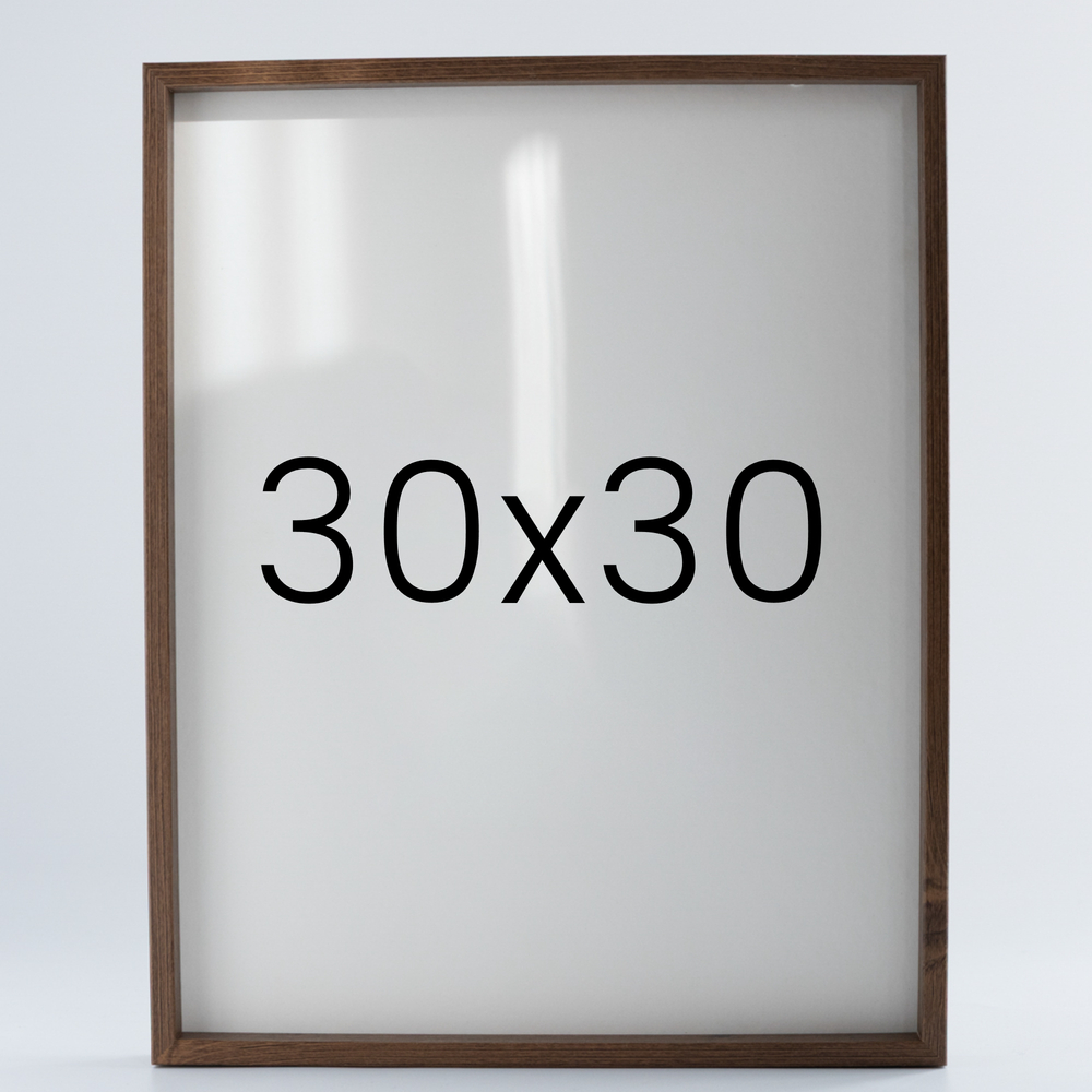 9mm우드심플 원목액자 웨딩 전시회 맞춤 프레임 틀 30x30 300x300mm, 밤색