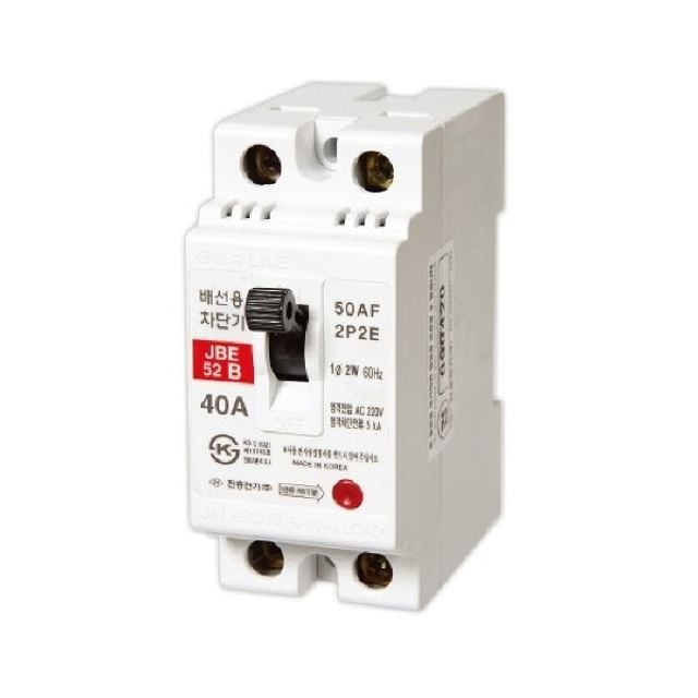 산업용 배선차단기(분전반용) JBE-502B 2P 40A 5kA - 메인 이미지