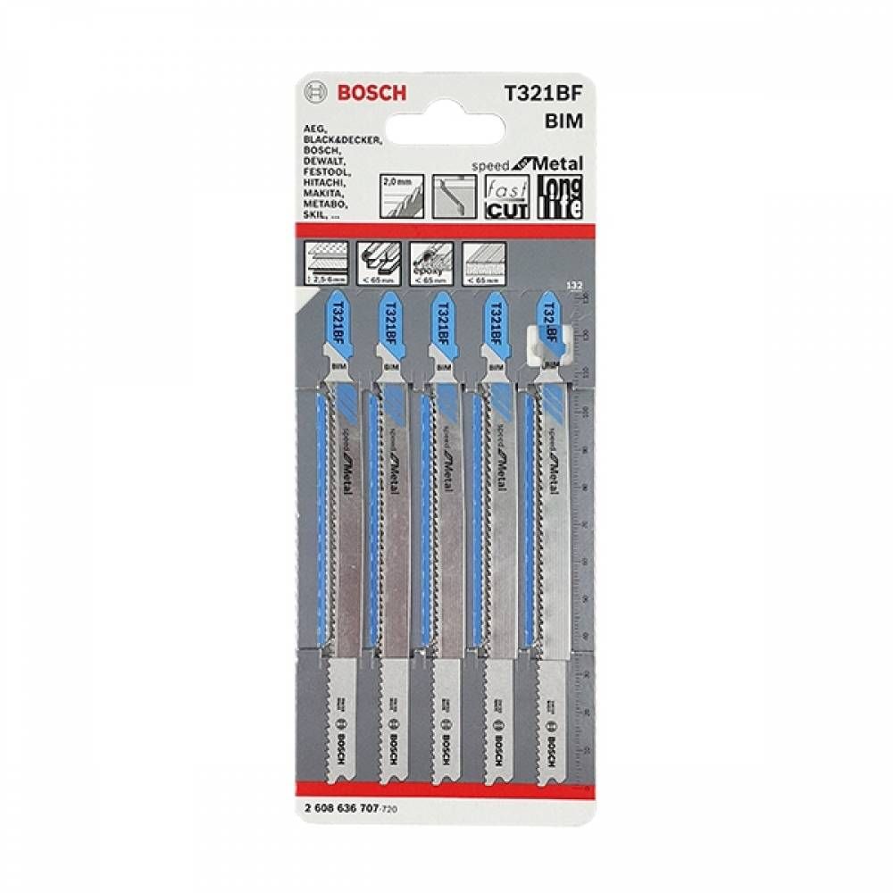 직소날 철재용 5pcs T321BF 보쉬 컷소날 디버링툴날 - 상품 이미지