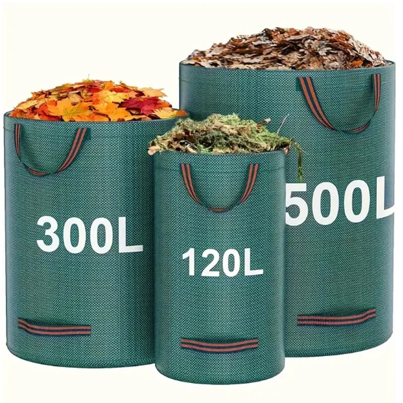 낙엽 분리수거 폐기물 재활용 모래 잡초 정리 바구니 자루 수거 마대 고추 120L 300L 500L - 상품 이미지