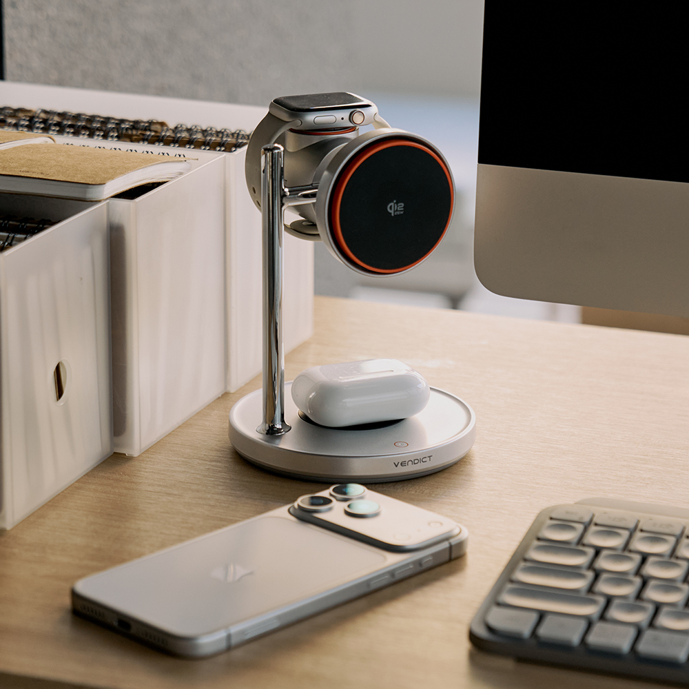 벤딕트 맥세이프 무선 충전기 Qi2 25W 초고속 멀티 3IN1 애플 삼성 에어로스테이션