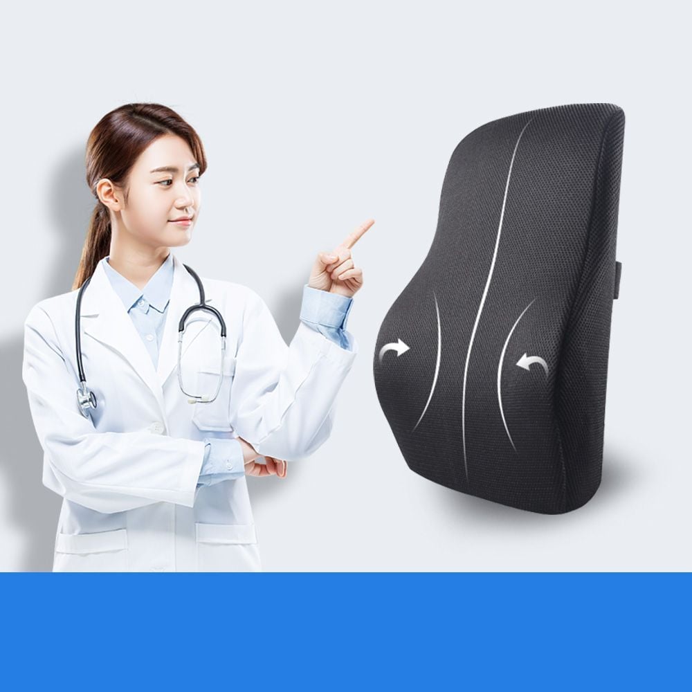 사무실 의자 등쿠션 등받이 허리쿠션 메모리폼 차량 - 상품 이미지