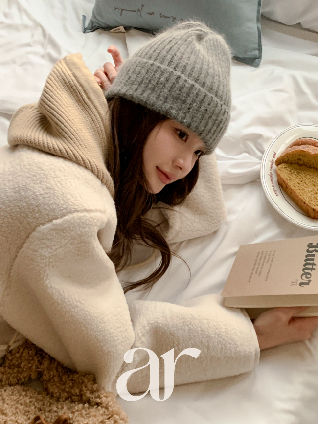 탈부착 니트 후드 뽀글이 자켓 jp740 - 상세 이미지 2