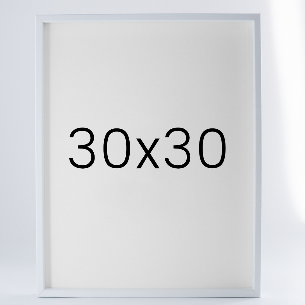 9mm우드심플 원목액자 웨딩 전시회 맞춤 프레임 틀 30x30 300x300mm, 화이트 - 메인 이미지
