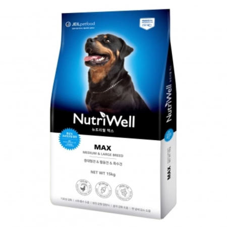 온담샵 뉴트리웰 맥스 15kg 강아지사료브랜드 강아지건식 강아지사료유통기한 강아지간식 강아지습식