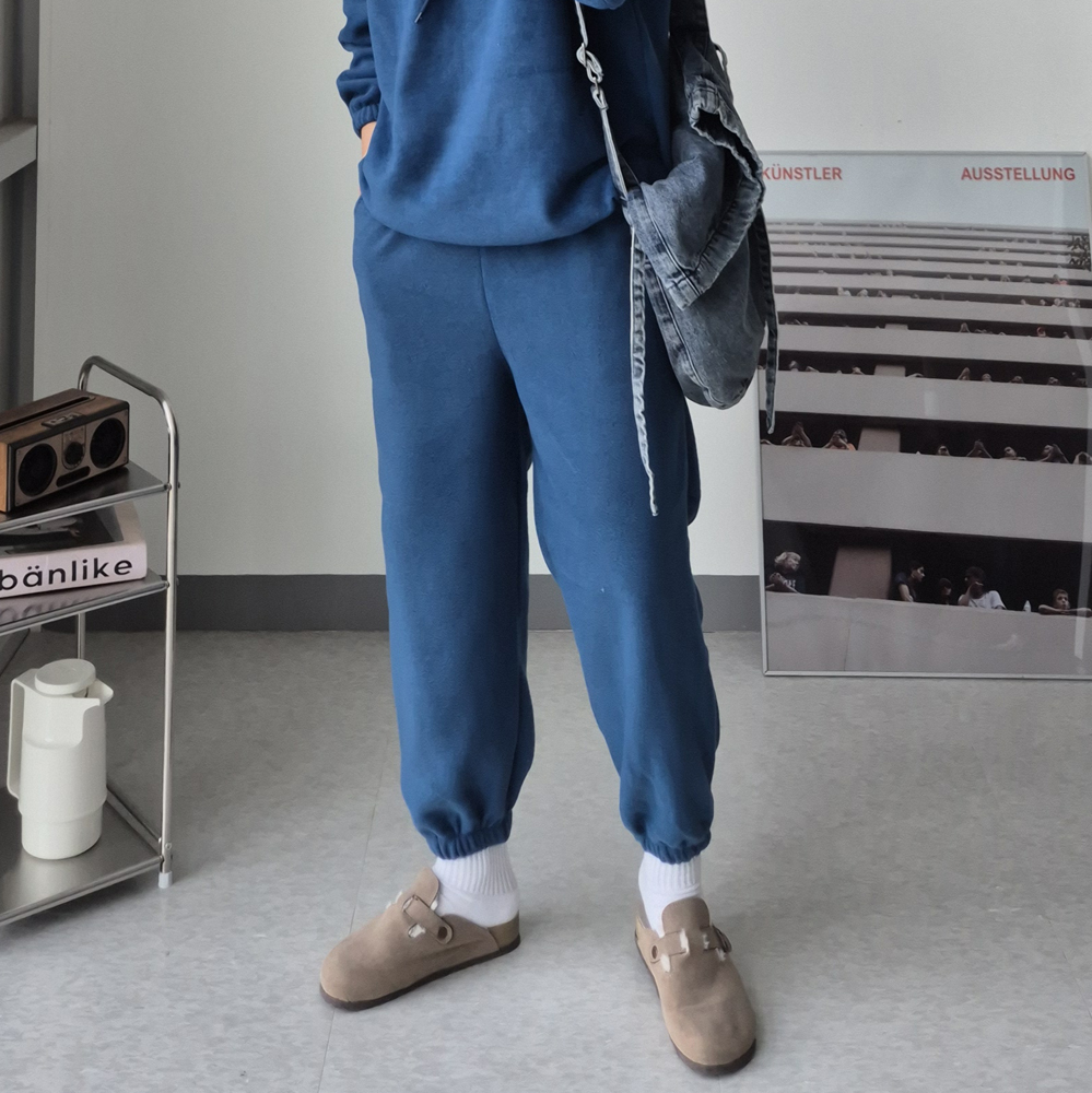 남자 겨울바지 남자 기모바지 밴딩 스판 겨울 조거팬츠 이미지 4